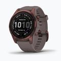 Ceas sport Garmin Fenix 7S Sapphire Solar Hrm Elevate Ox maro 010-02539-29