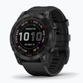 Ceas sport Garmin Fenix 7 Sapphire Solar Hrm Elevate Ox negru 010-02540-35