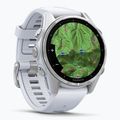 Ceas Garmin Fenix 8 43 mm Amoled silver/white stone 4