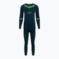 Lenjerie termoactivă pentru bărbați ODLO Fundamentals Performance Warm Long verde-bleumarin 196082/21022
