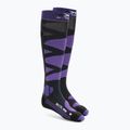 X-Socks Ski Control 4.0 șosete de schi de culoare cărbune/violet melange/purpuriu