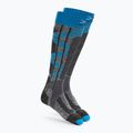 Șosete de schi X-Socks Ski Rider Silver 4.0 stone grey melange/turquoise