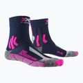 Șosete de trekking pentru femei X-Socks Trek Outdoor midnight blue/pink/lt grey melange 4