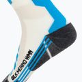 Șosete de schi pentru femei X-Socks Ski Silk Merino 4.0 alb/negru/turquoise 4