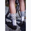 Șosete de ciclism X-Socks Bike Race 4.0 artcic white/dot/stripe 2