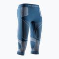Pantaloni termoactivi pentru femei X-Bionic Energy Accumulator Light Pants 3/4 mineral blue/arctic white