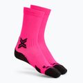 Șosete X-Socks Run Discover Crew fluo pink/x black