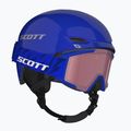 Cască de schi pentru copii SCOTT Track + Gogle Factor Pro Combo blue/grey