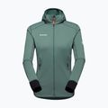 Mammut bluză de trening fleece pentru femei Taiss Light ML cu glugă jad întunecat/negru 9