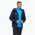 Geacă 3w1 pentru bărbați Mammut Convey 3 in 1 HS Hooded marine/ glacier blue