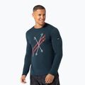 Longsleeve pentru bărbați super.natural Kryssede Ski blueberry/fresh white/high risk red