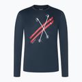 Longsleeve pentru bărbați super.natural Kryssede Ski blueberry/fresh white/high risk red 3