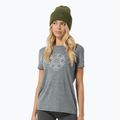 Tricou pentru femei super.natural Ornament Tee cashmere grey melange/leaf melange/white stone