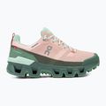 Cizme de trekking pentru femei On Cloudwander Waterproof roz-verde 7398278 2