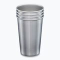 Căni turistice Klean Kanteen Pint Cup 4 bucăți brushed stainless