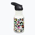 Sticlă turistică pentru copii Klean Kanteen Flip Seal Sport Cap Straw 355 ml leopard print