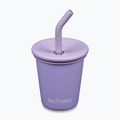 Cană KLEAN KANTEEN Steel Straw Lid 296 ml paisley purple