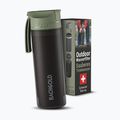 Sticlă turistică cu filtru Bachgold Selfpress Waterfilter 500 ml verde