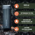 Sticlă turistică cu filtru Bachgold Selfpress Waterfilter 500 ml alb 3