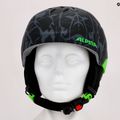 Căști de schi pentru copii Alpina Pizi black/green camo matt 15