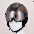Cască de schi CASCO SP-2 Carbonic Visor maro 07.3733 11