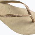 Șlapi pentru femei Havaianas Slim sand grey / light golden 12