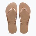 Șlapi pentru femei Havaianas Slim Crystal Sw II rode gold 11