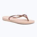 Papuci pentru femei  Havaianas Slim Glitter II ballet rose / golden blush