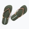 Papuci pentru femei Ipanema Anatomic Brasilidade green/gold 9