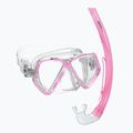 Set de snorkeling pentru copii Mares Combo Zephir Junior pink/clear