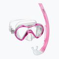 Set de snorkeling pentru copii Mares Combo Seahorse pink/clear