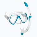 Set de snorkeling  Mares Wahoo aqua/white/clear