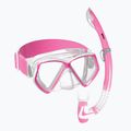 Set de snorkeling pentru copii Mares Combo Pirate Neon pink/white/clear