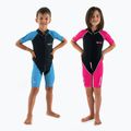 Combinezon de înot pentru copii SEAC Shorty Dolphin 1,5 mm black/pink 2