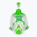 Masca facială completă pentru snorkeling pentru copii SEAC Libera lime transparent/lime 2