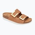 Șlapi de damă Scholl Montery 2 Straps Ad Med cognac