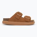 Papuci pentru femei Scholl Noelle Chunky Suede cognac 2