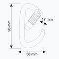 Carabinier de escaladă CAMP Orbit 2Lock gun metal/orange 4