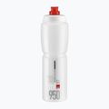 Bidon pentru bicicletă Elite Jet 950 ml clear/red logo