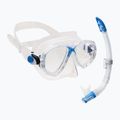 Set de scufundări Cressi Marea + mască Gamma + snorkel albastru/incolor DM1000052