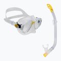 Set de snorkel pentru copii Cressi Marea Jr Mască + Snorkel Top Clear Yellow