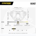 Mască de scufundări Cressi Nano black/black/silver 5