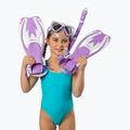 Set de scufundări pentru copii Cressi Rocks Jr Set lilac/white 6
