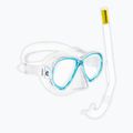 Set de snorkeling pentru copii Cressi Perla Jr + Minigringo clear/aquamarine