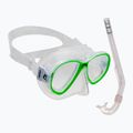 Cressi Perla + Minigringo set snorkel pentru copii mască + snorkel verde DM101267