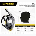 Mască completă pentru snorkelling Cressi Bali Full Face black/grey 6