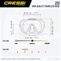Mască de scufundări Cressi Z2 Small yellow 3