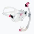 Set de scufundare Cressi Marea + Seal Dry Jr clear/pink