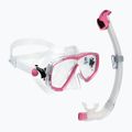 Set de scufundări Cressi Estrella + Seal Dry clear/pink