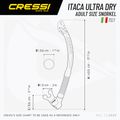 Tub de scufundări Cressi Itaca Ultra Dry clear/aquamarine 5